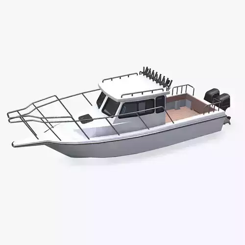 Small Fishing Boat Low-poly PBR Low-poly 3D model
