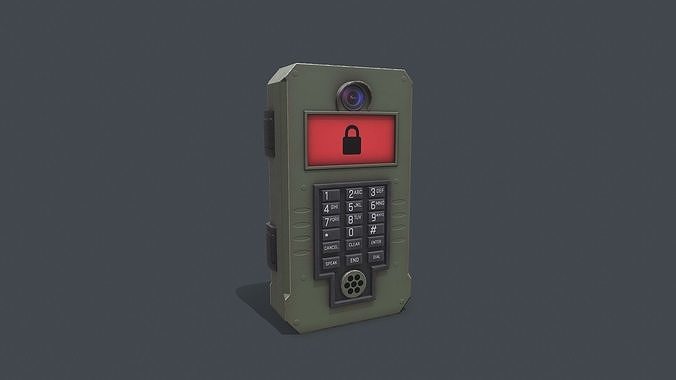 Security Keypad Low-poly PBR Low-poly 3D model