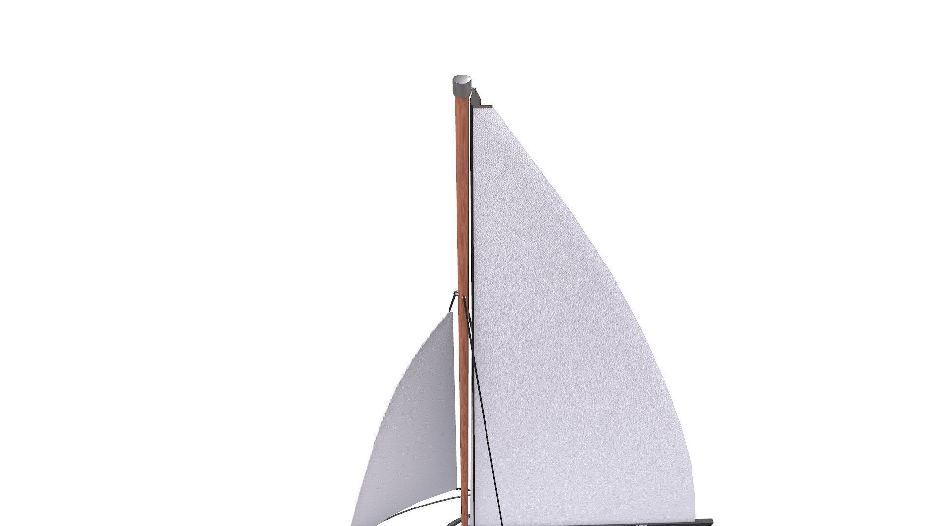 Sail Boat Low-poly PBR Low-poly 3D model_16