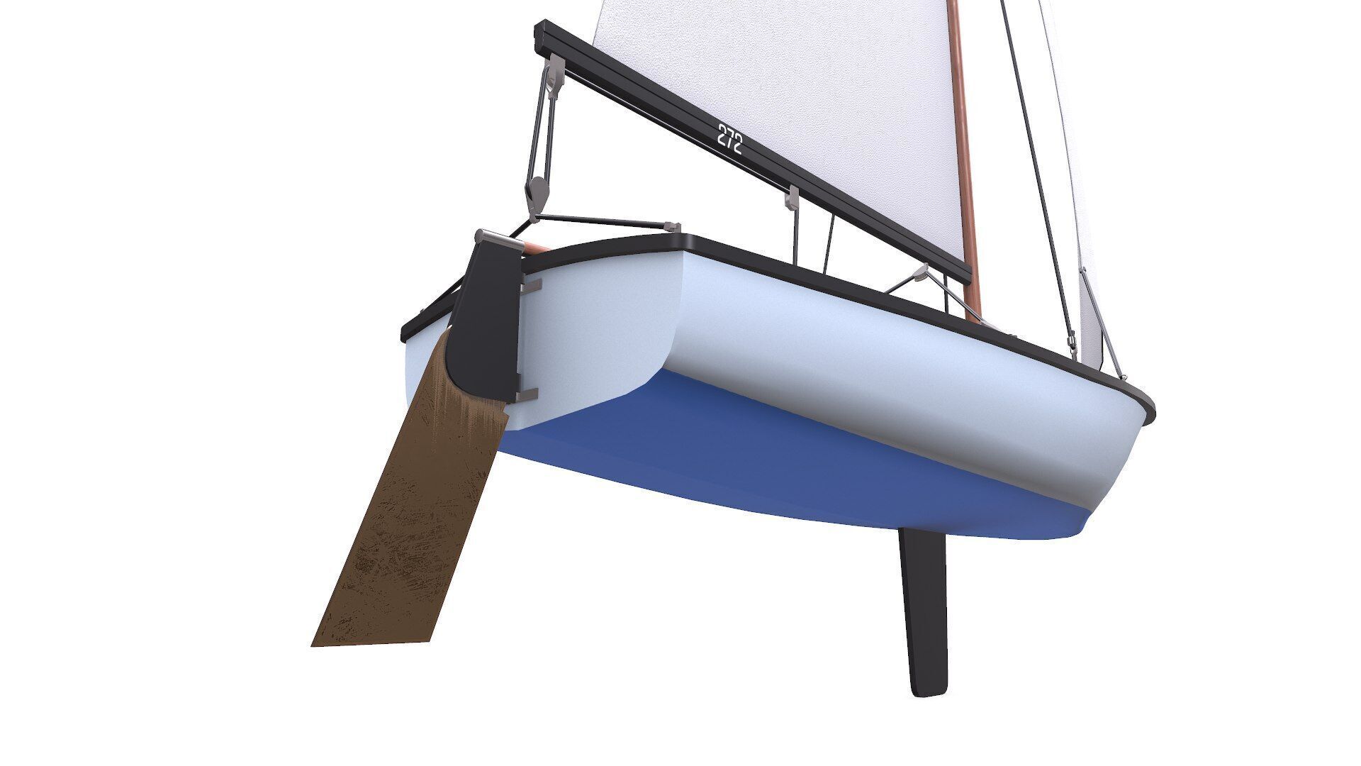 Sail Boat Low-poly PBR Low-poly 3D model_8
