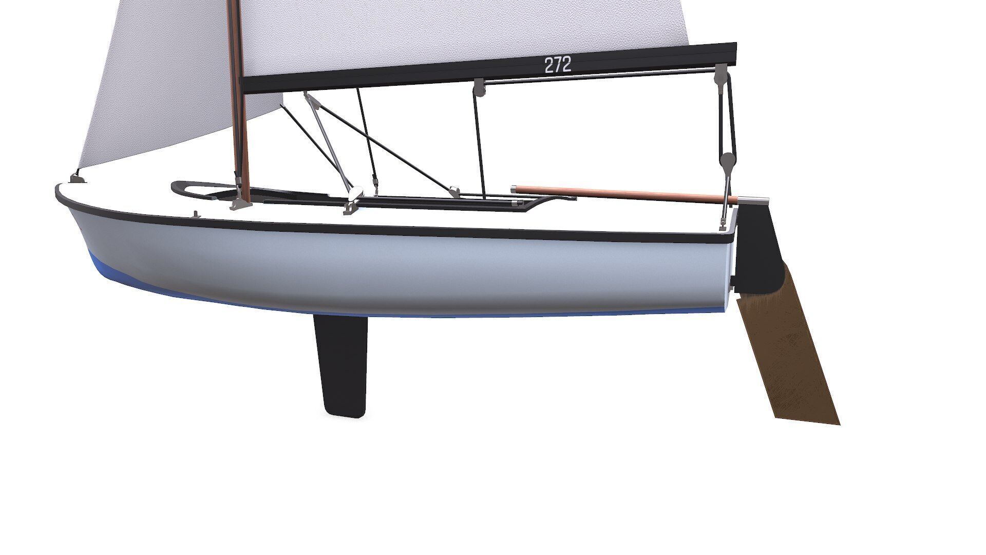 Sail Boat Low-poly PBR Low-poly 3D model_7
