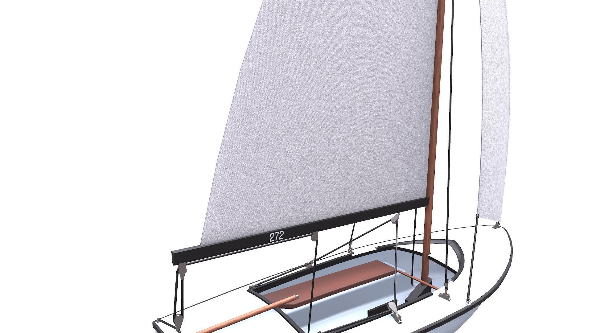 Sail Boat Low-poly PBR Low-poly 3D model_18