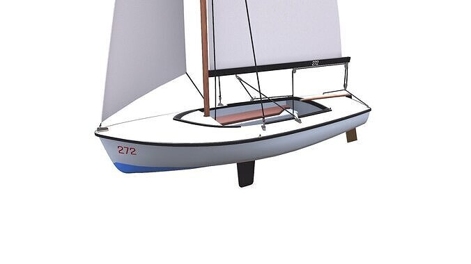 Sail Boat Low-poly PBR Low-poly 3D model