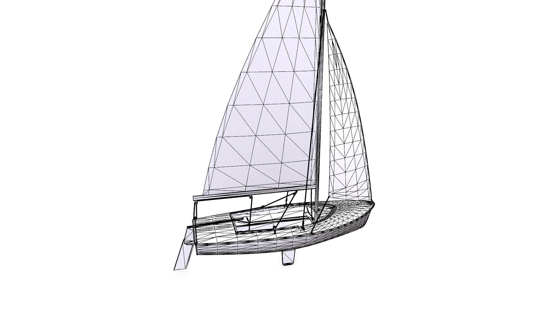 Sail Boat Low-poly PBR Low-poly 3D model_21