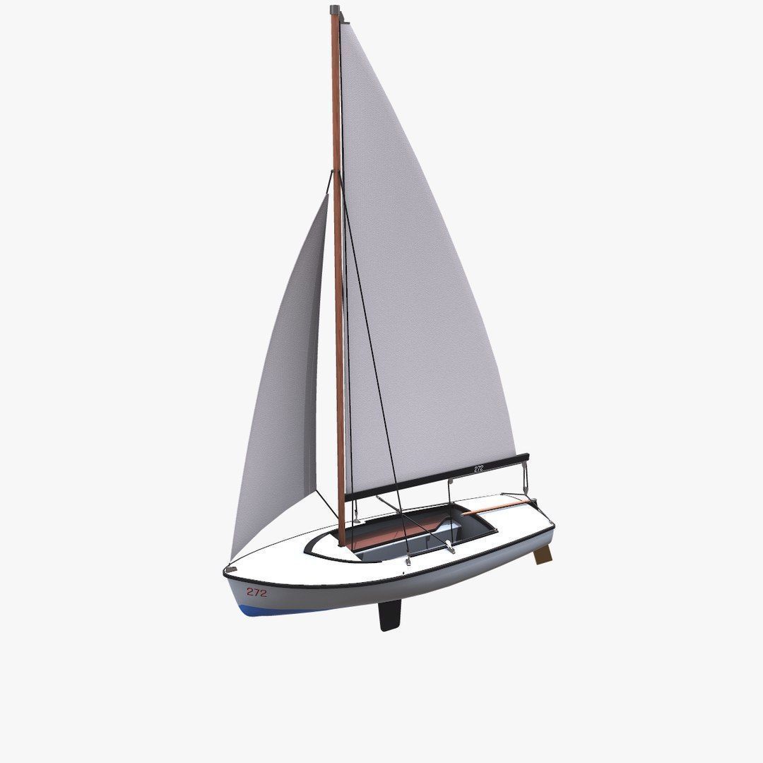 Sail Boat Low-poly PBR Low-poly 3D model_2