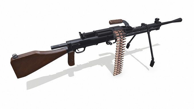 RP-46 Machine Gun Low-poly PBR Low-poly 3D model