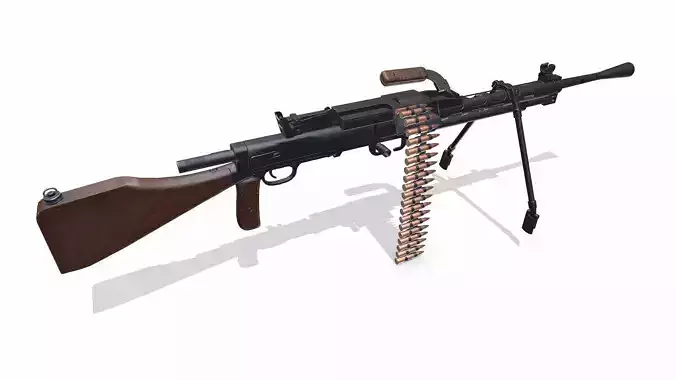 RP-46 Machine Gun Low-poly PBR Low-poly 3D model