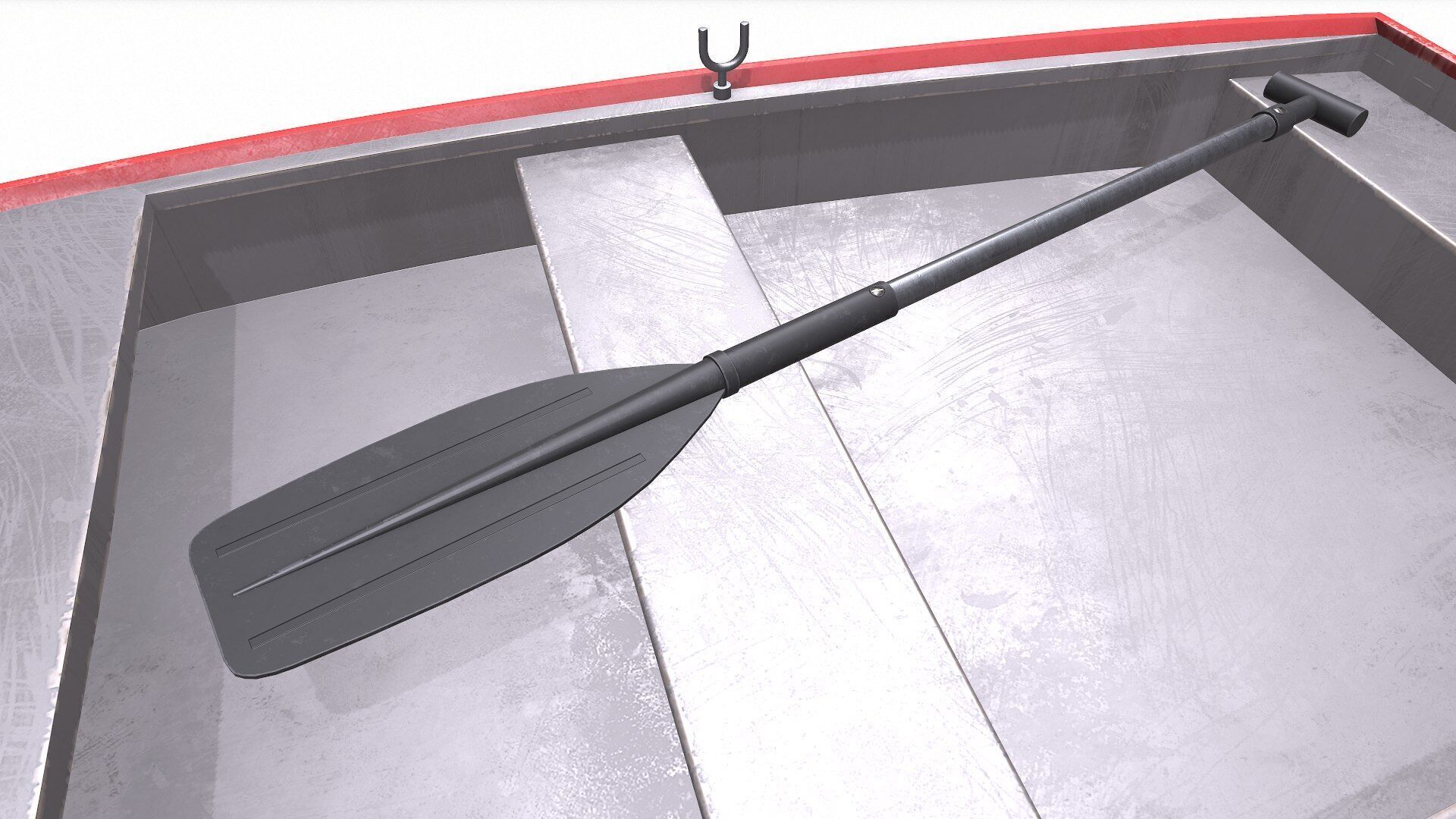 Row Boat Low-poly PBR Low-poly 3D model_11