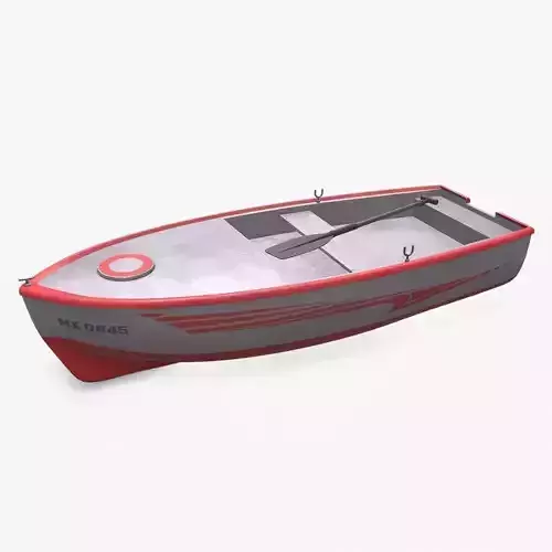 Row Boat Low-poly PBR Low-poly 3D model