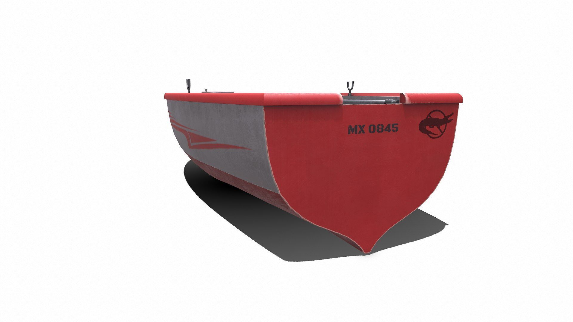 Row Boat Low-poly PBR Low-poly 3D model_5
