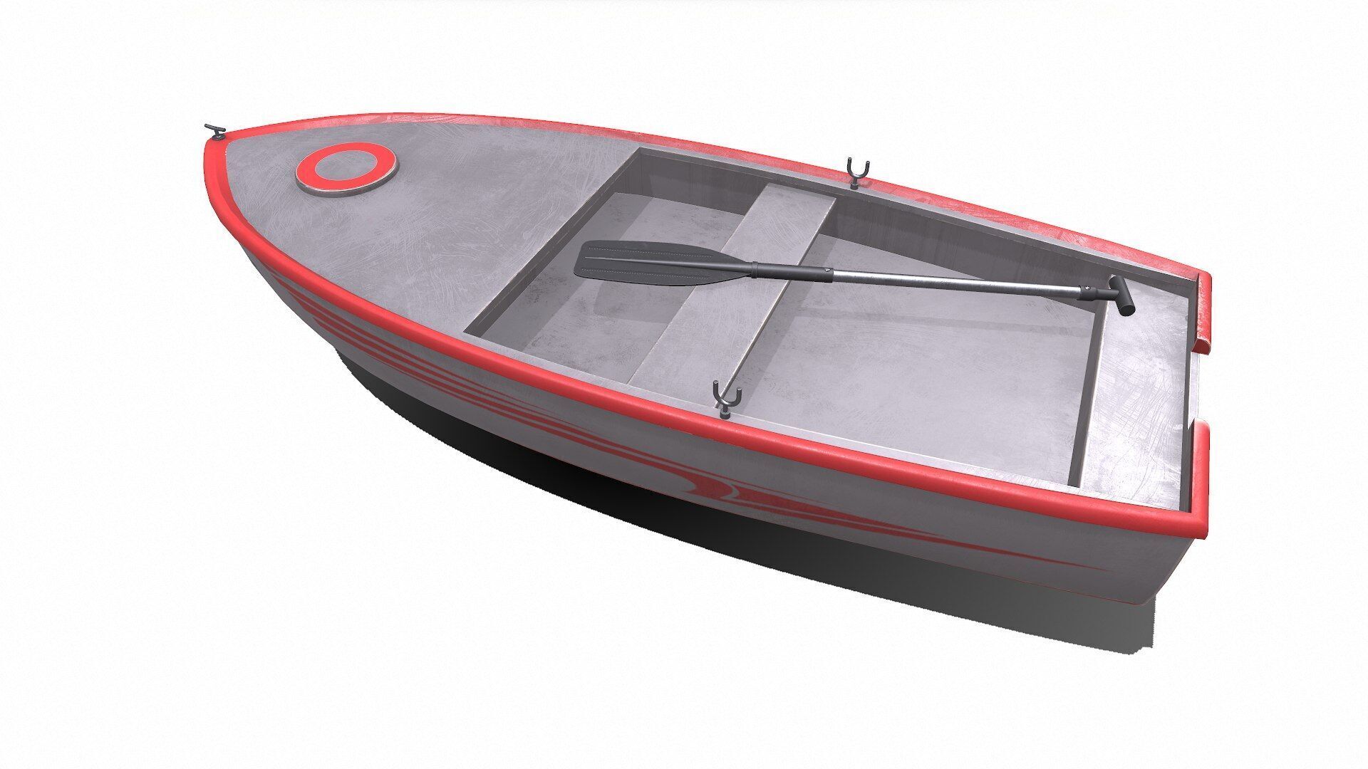 Row Boat Low-poly PBR Low-poly 3D model_4