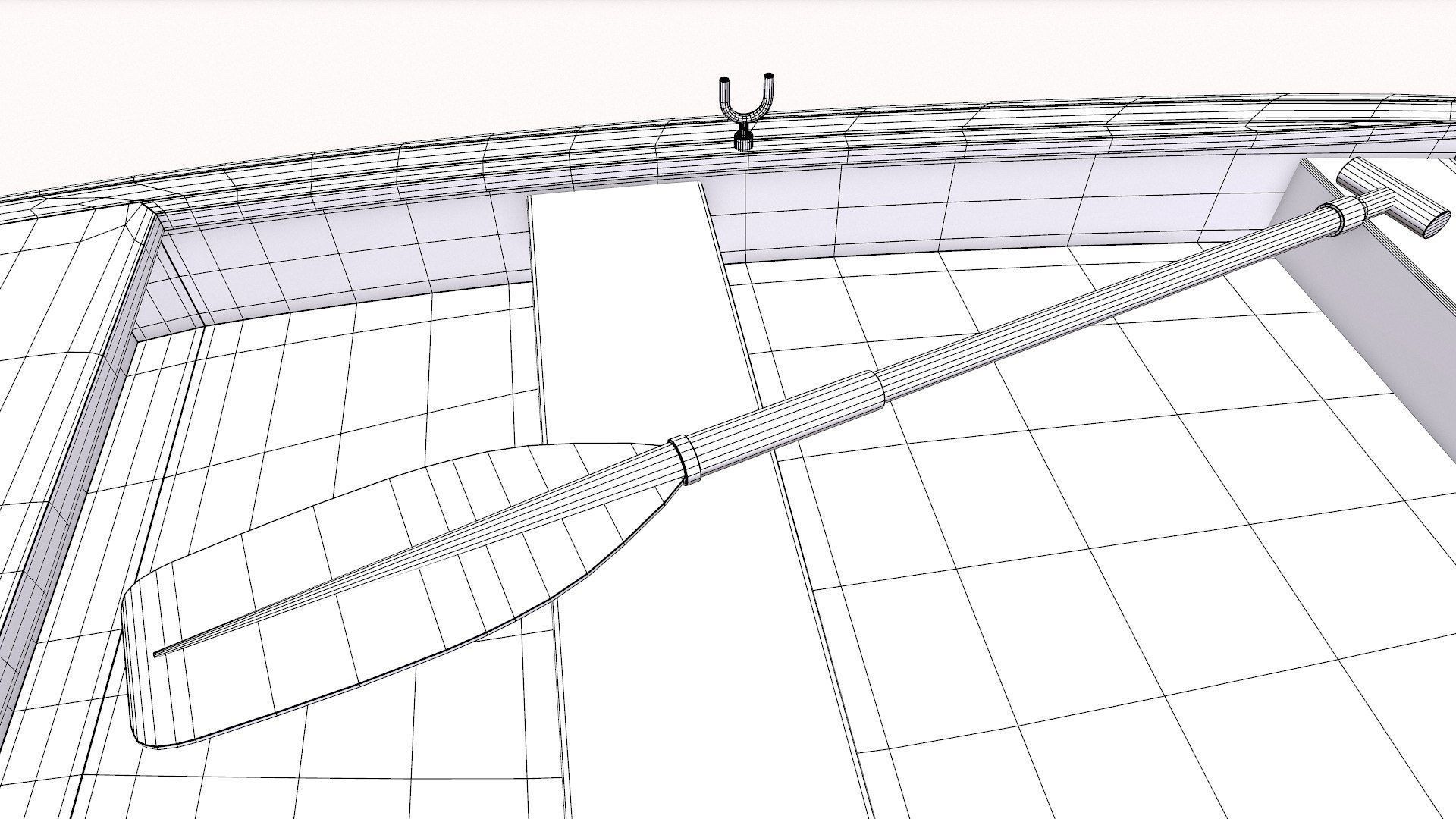 Row Boat Low-poly PBR Low-poly 3D model_21