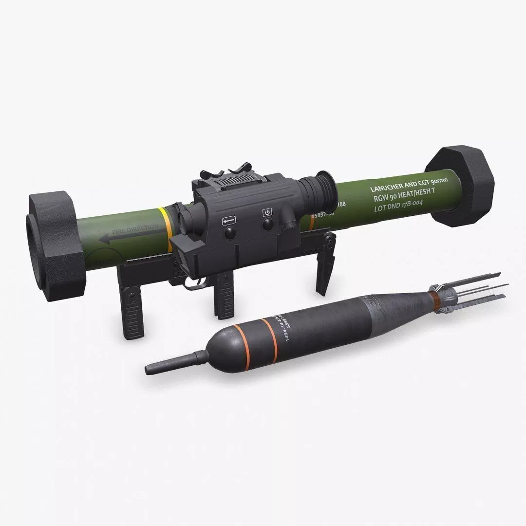 RGW 90 Matador Anti Tank Rocket Launcher Low-poly 3D model