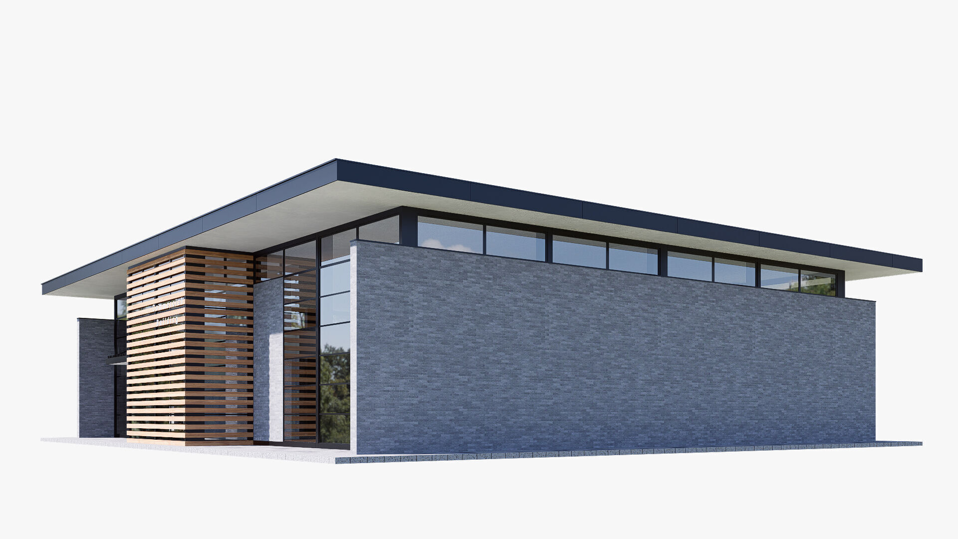 commercial building Low-poly 3D model_5