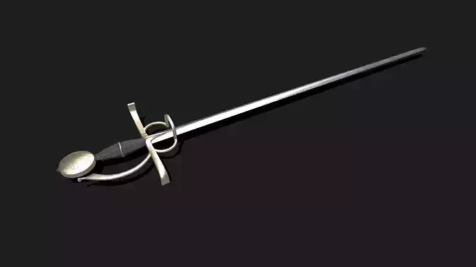 Rapier Sword Low-poly PBR