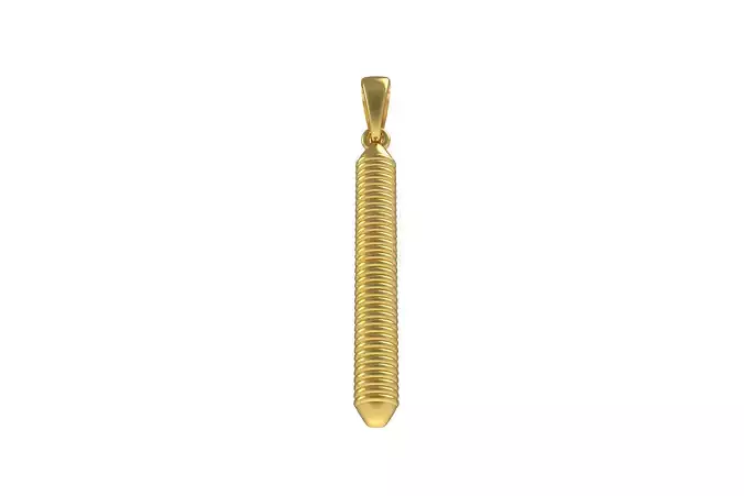 Spiral Initial Letter I Pendant