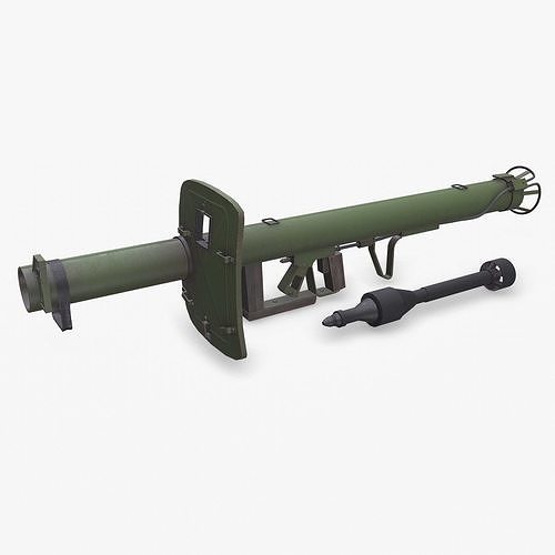 Panzerschreck Anti Tank Rocket Launcher Low-poly PBR Low-poly 3D model