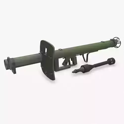 Panzerschreck Anti Tank Rocket Launcher Low-poly PBR Low-poly 3D model