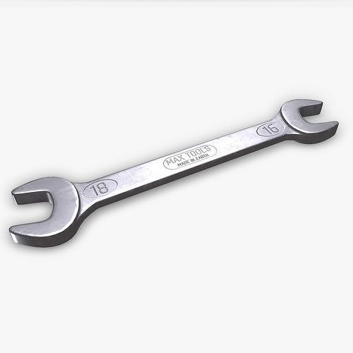Open End Spanner Low-poly PBR Low-poly 3D model