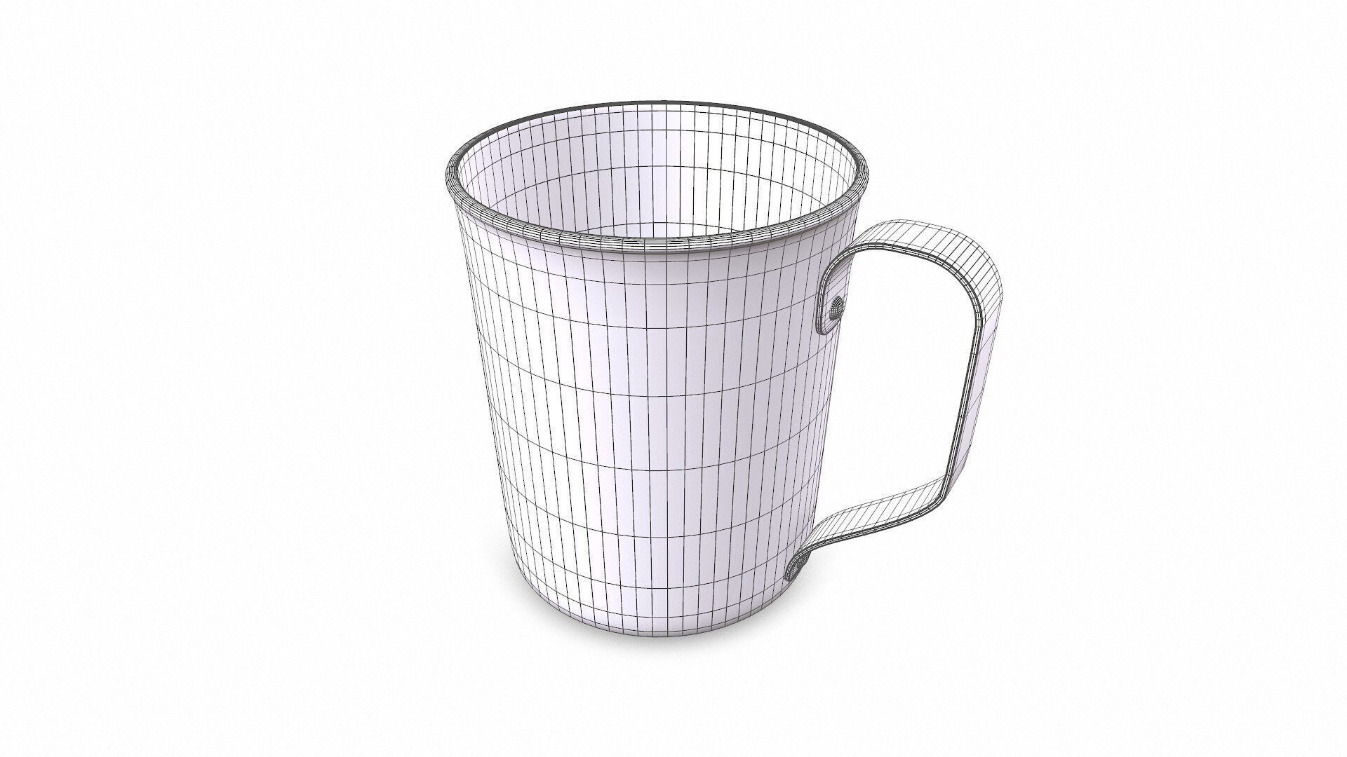Old Brass Mug PBR Low-poly 3D model_9