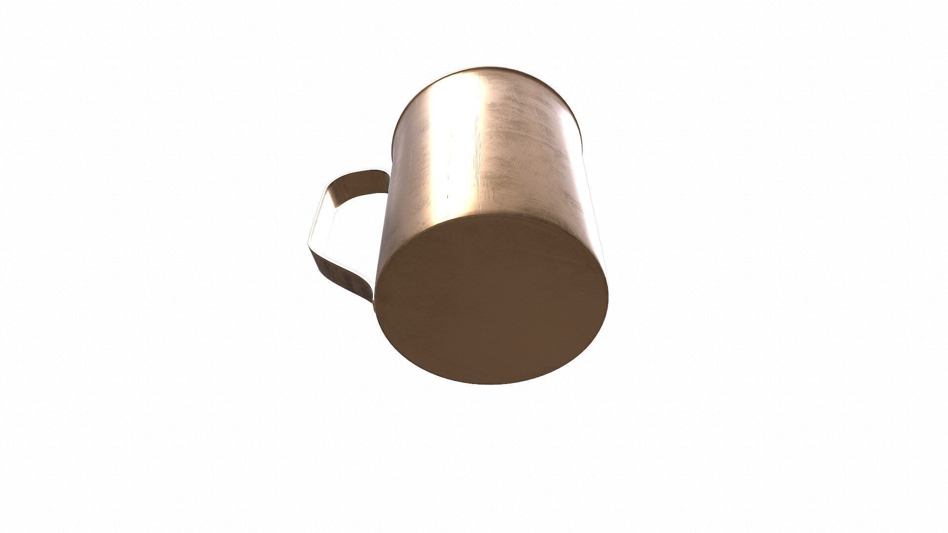 Old Brass Mug PBR Low-poly 3D model_5