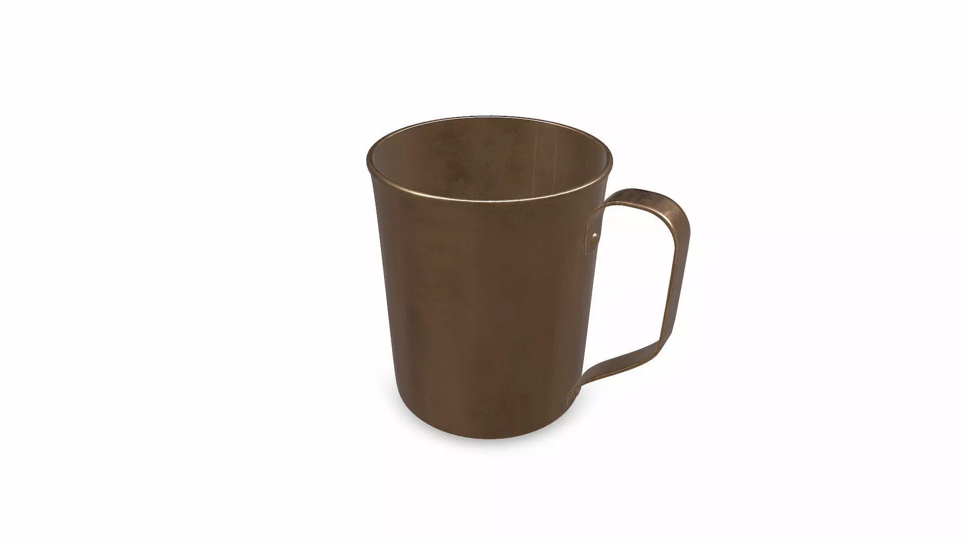 Old Brass Mug PBR Low-poly 3D model_0