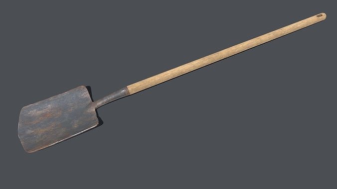 Old Shovel Low-poly PBR Free low-poly 3D model