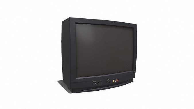Old Retro Vintage CRT TV Low-poly PBR Low-poly 3D model