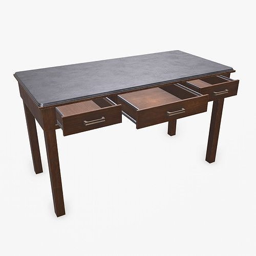 Old Desk Low-poly Low-poly 3D model