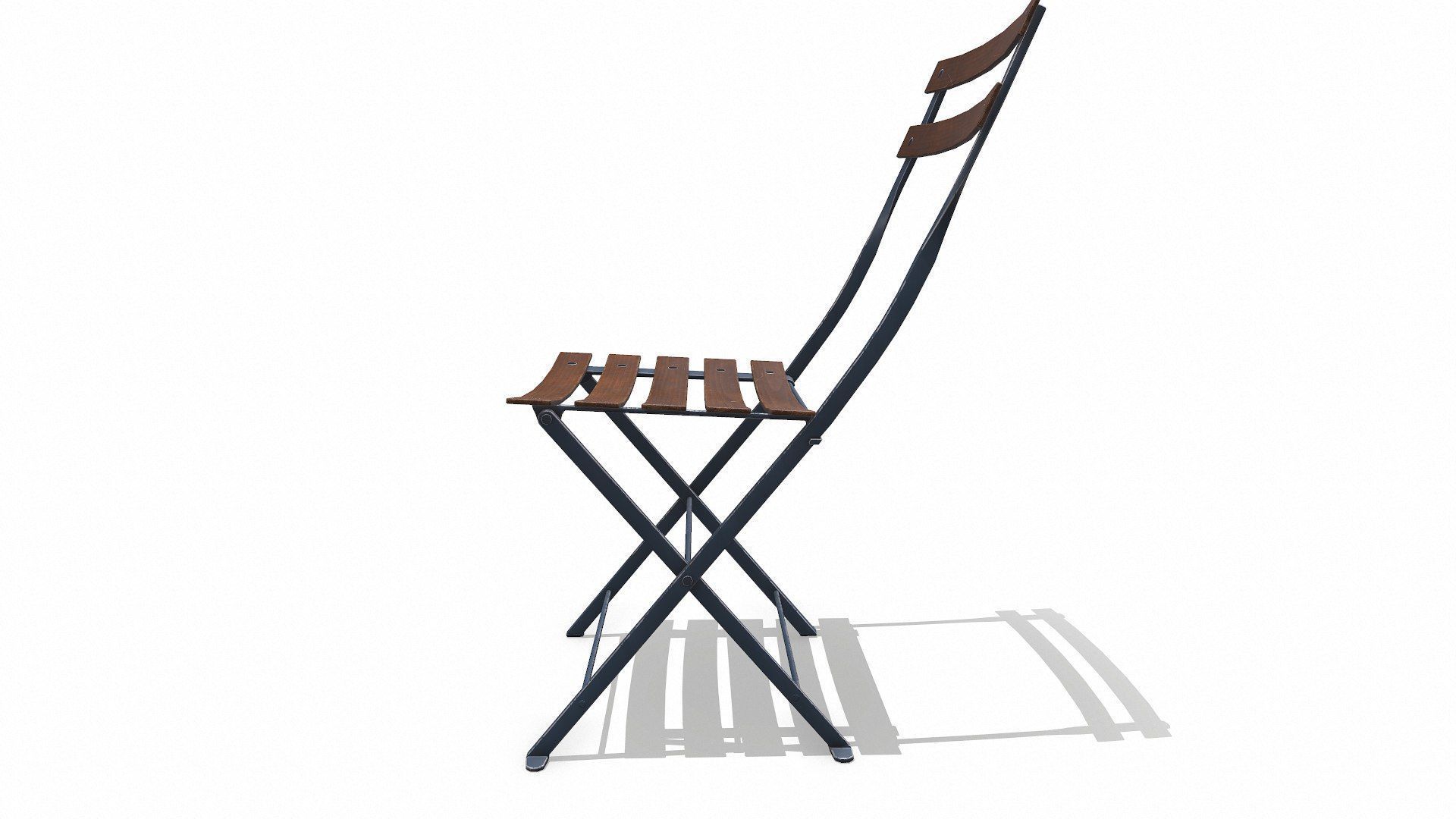 Old Chair1 Low-poly PBR Low-poly 3D model_4