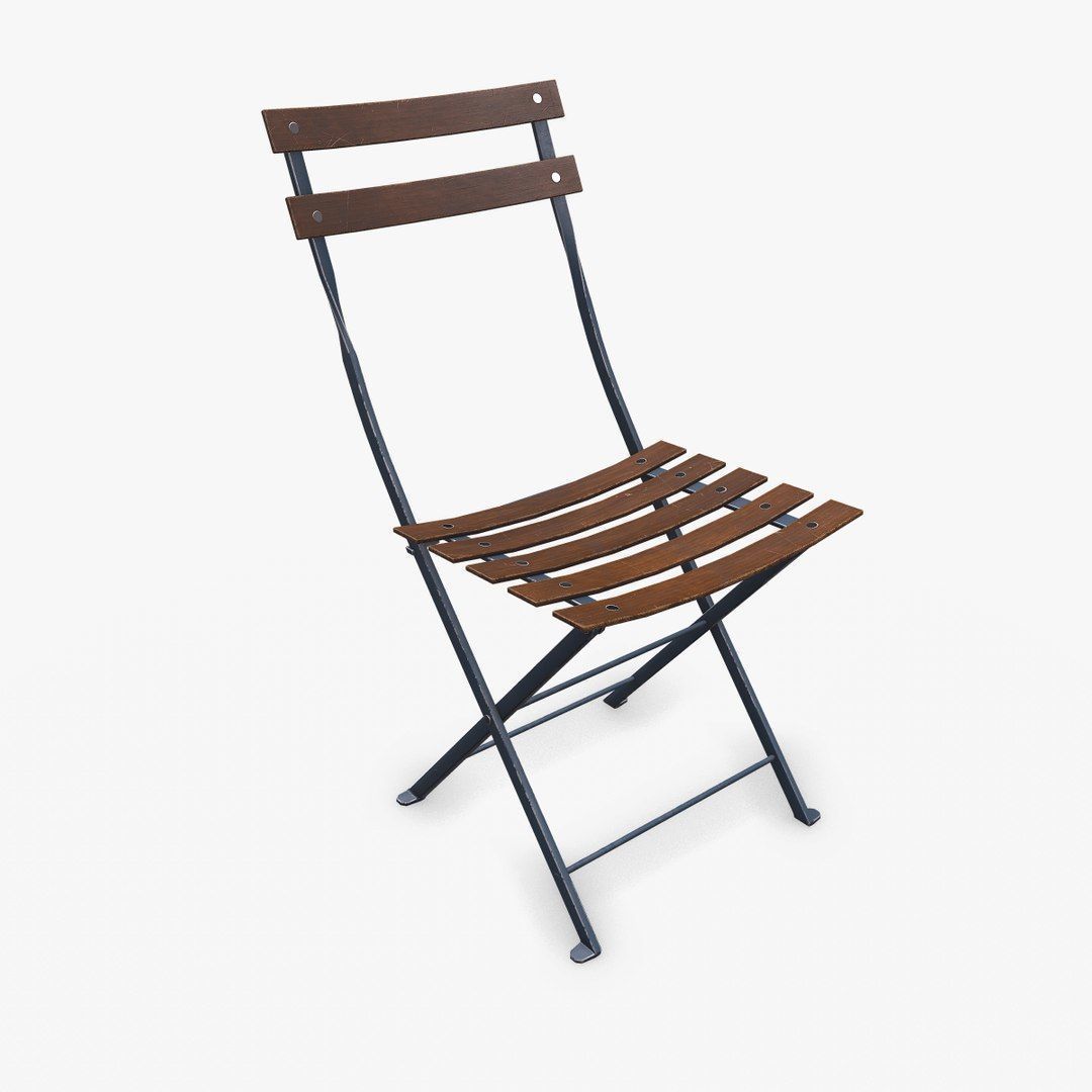 Old Chair1 Low-poly PBR Low-poly 3D model_12