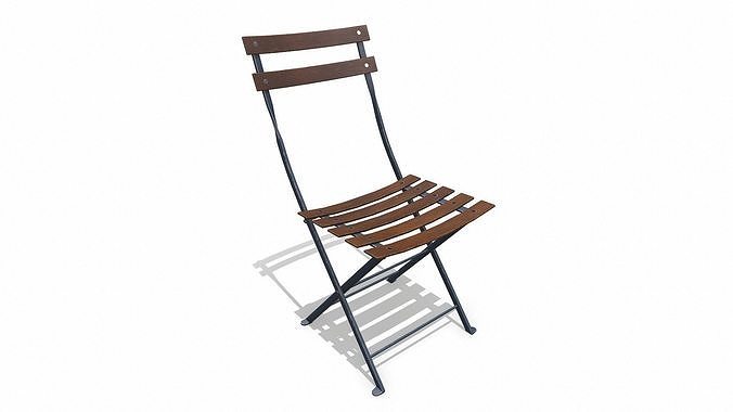 Old Chair1 Low-poly PBR Low-poly 3D model