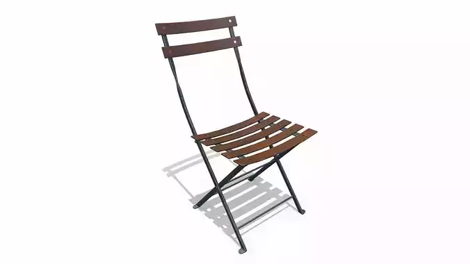 Old Chair1 Low-poly PBR Low-poly 3D model