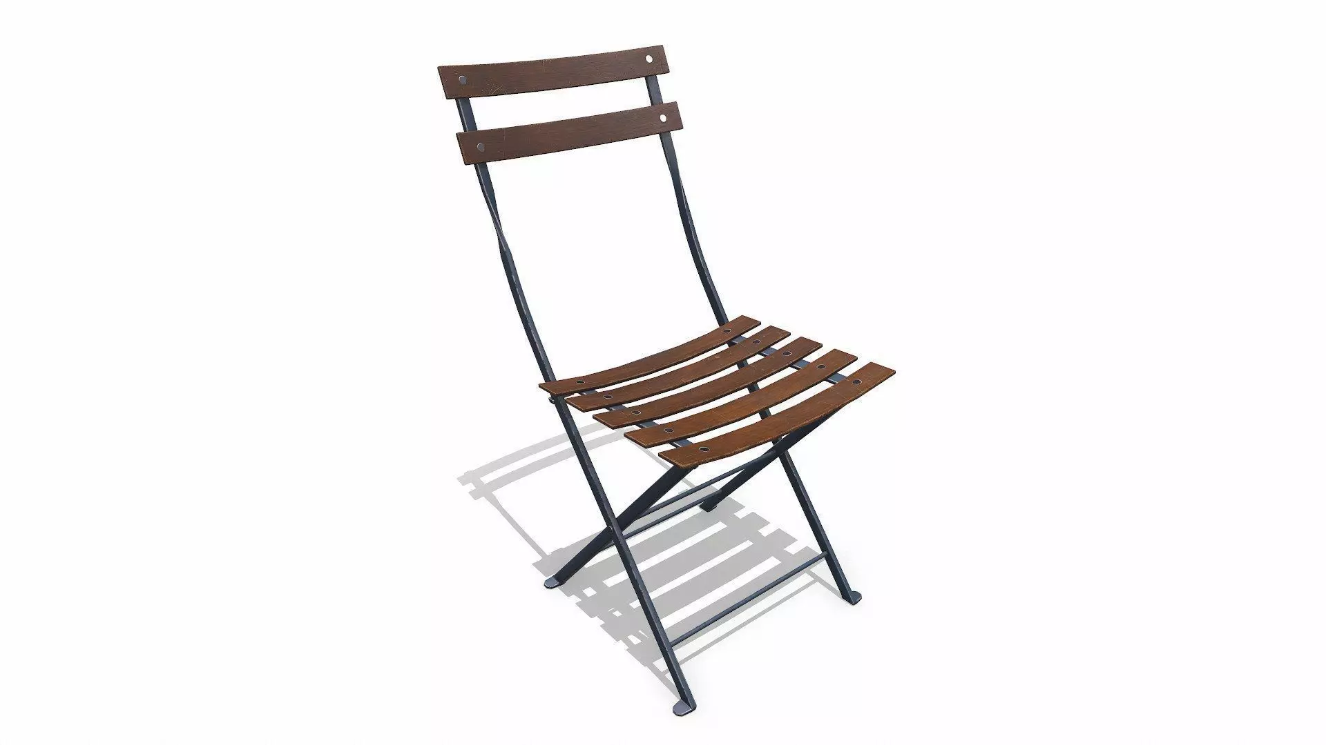 Old Chair1 Low-poly PBR Low-poly 3D model_0
