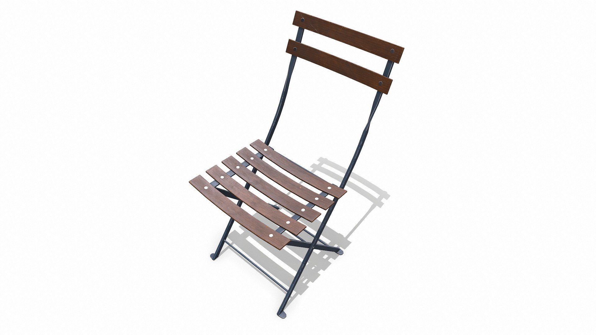 Old Chair1 Low-poly PBR Low-poly 3D model_3