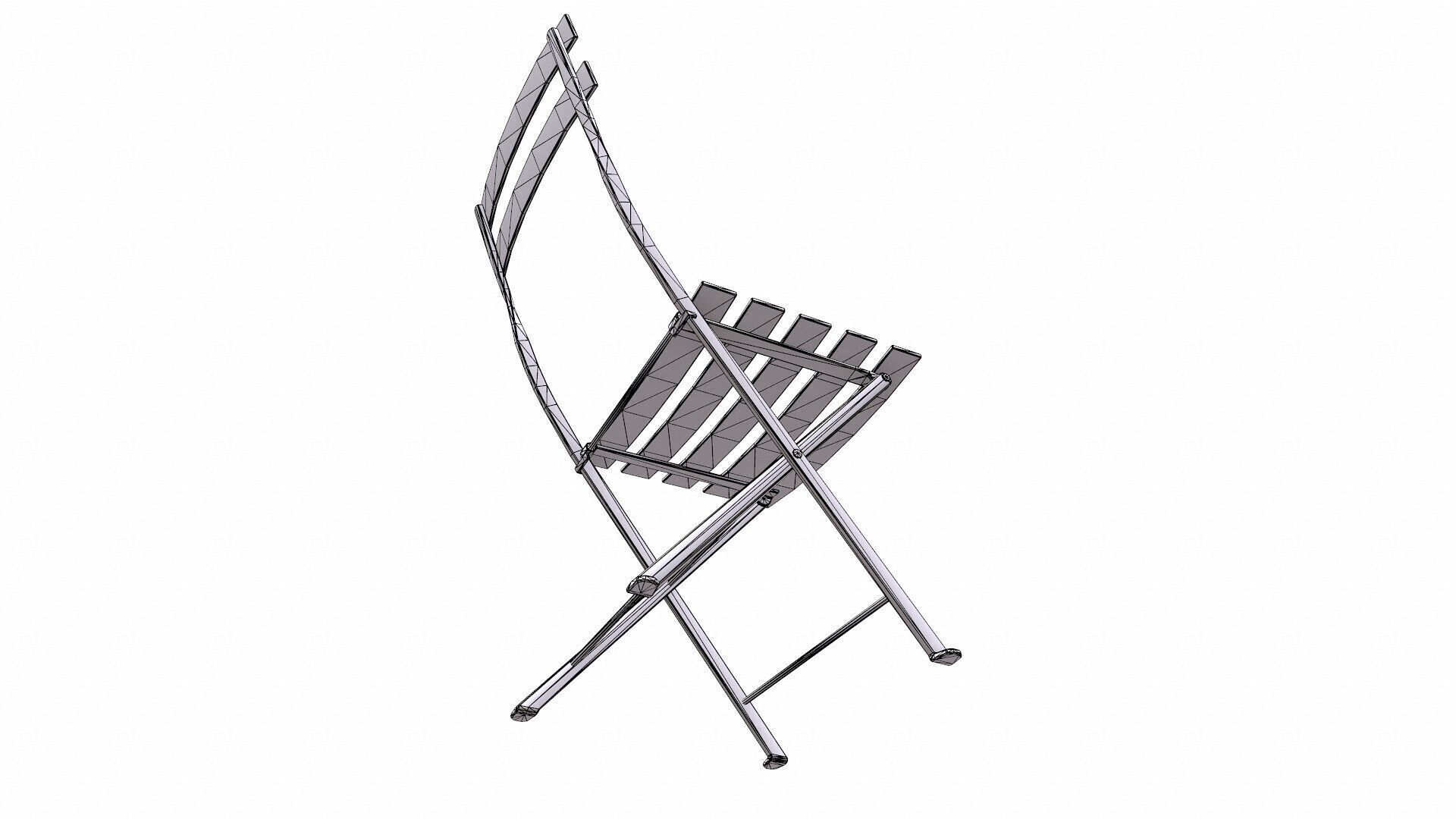 Old Chair1 Low-poly PBR Low-poly 3D model_10