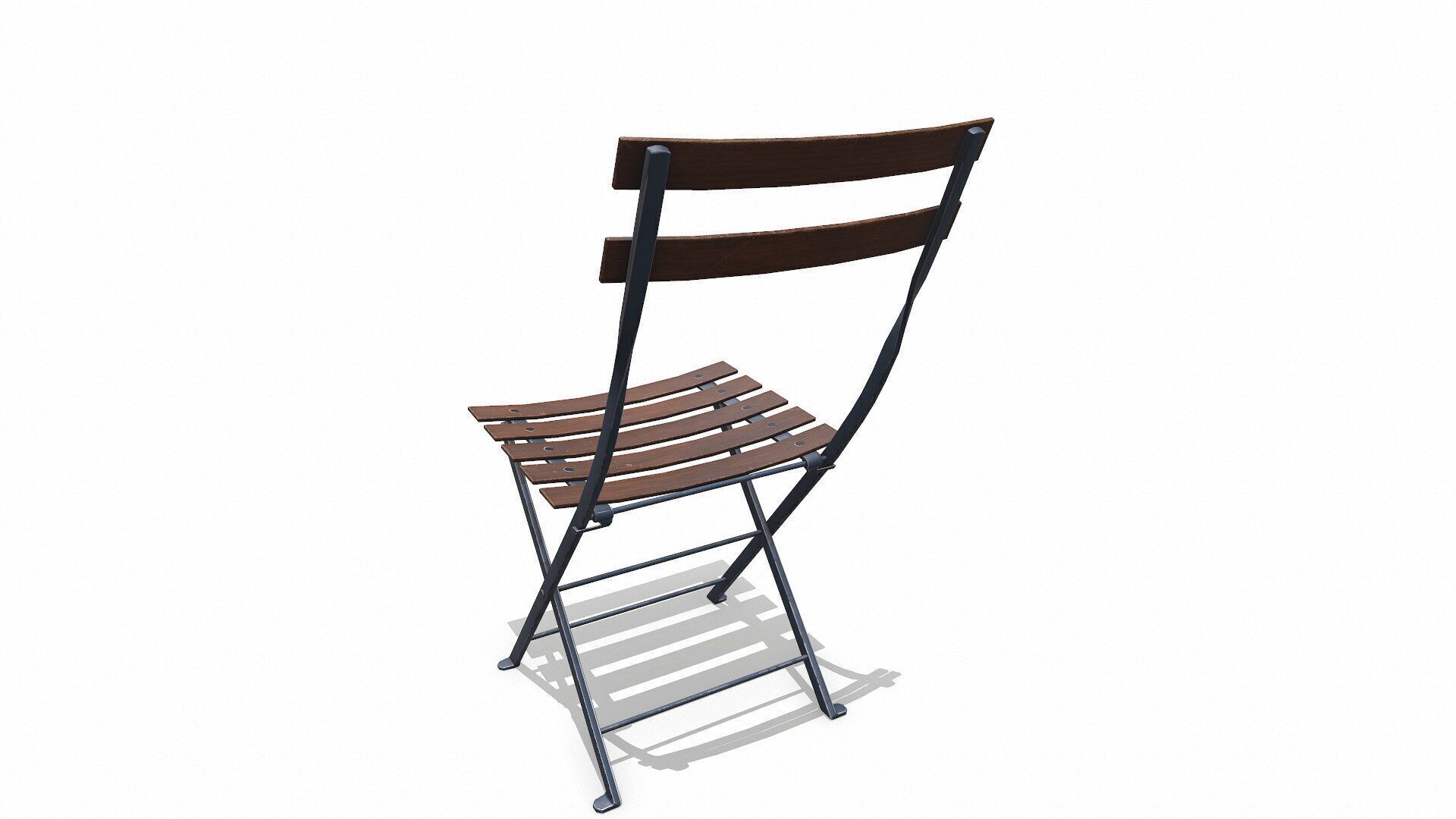 Old Chair1 Low-poly PBR Low-poly 3D model_7