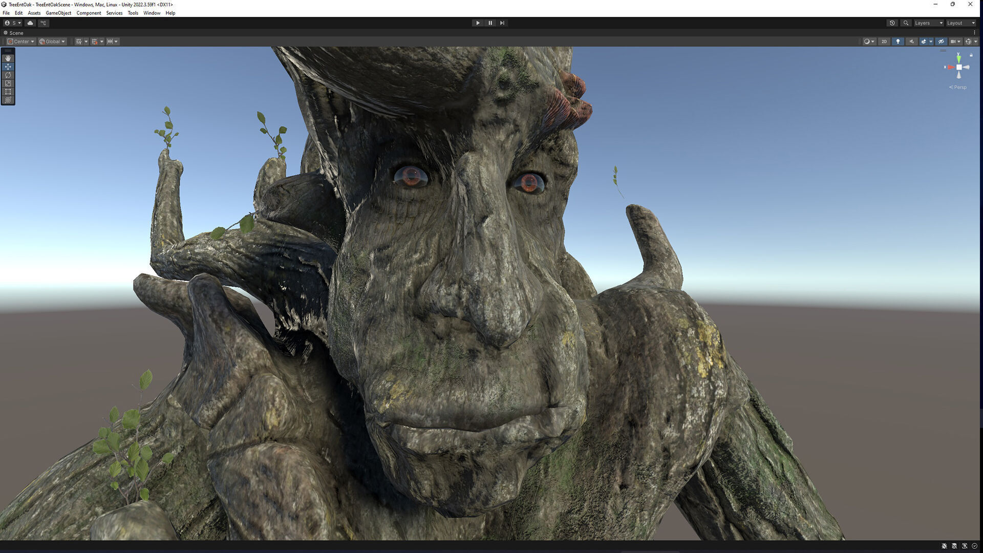 Tree ent oak low-poly game engine ready 3D model Low-poly 3D model_19