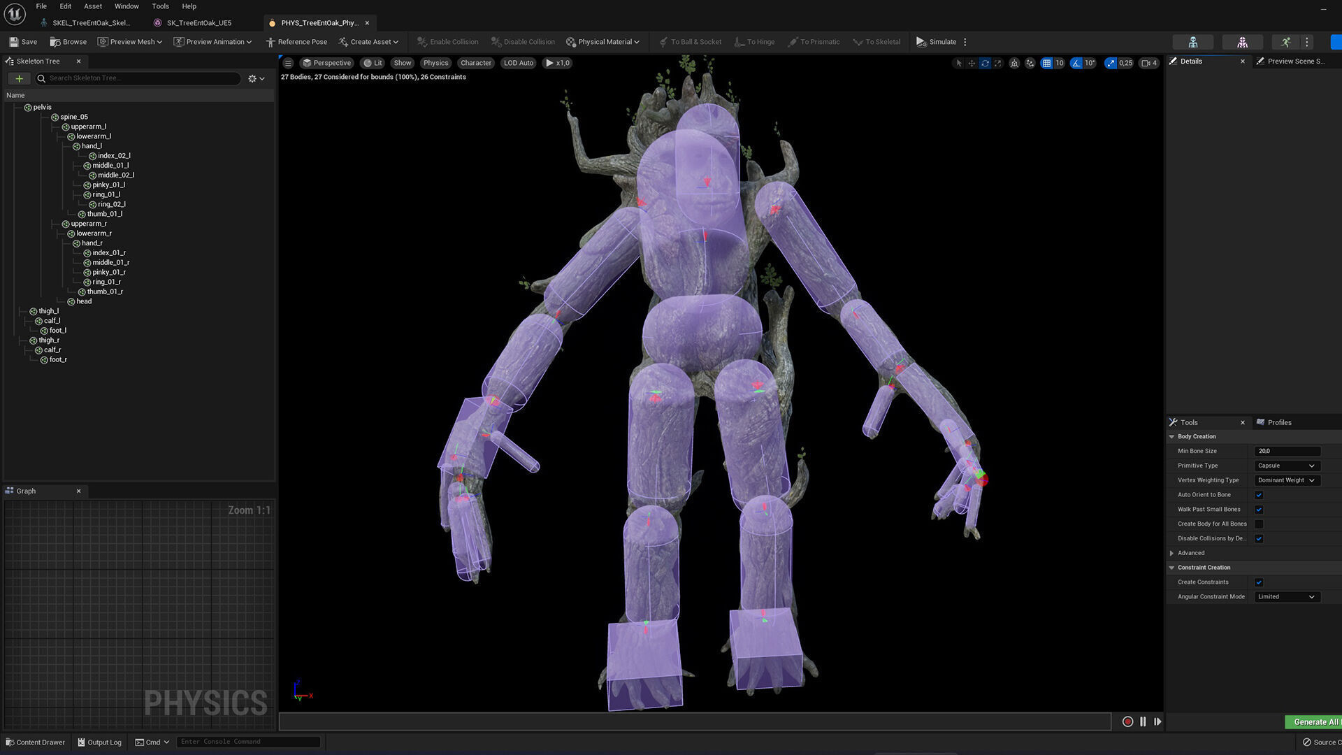 Tree ent oak low-poly game engine ready 3D model Low-poly 3D model_14