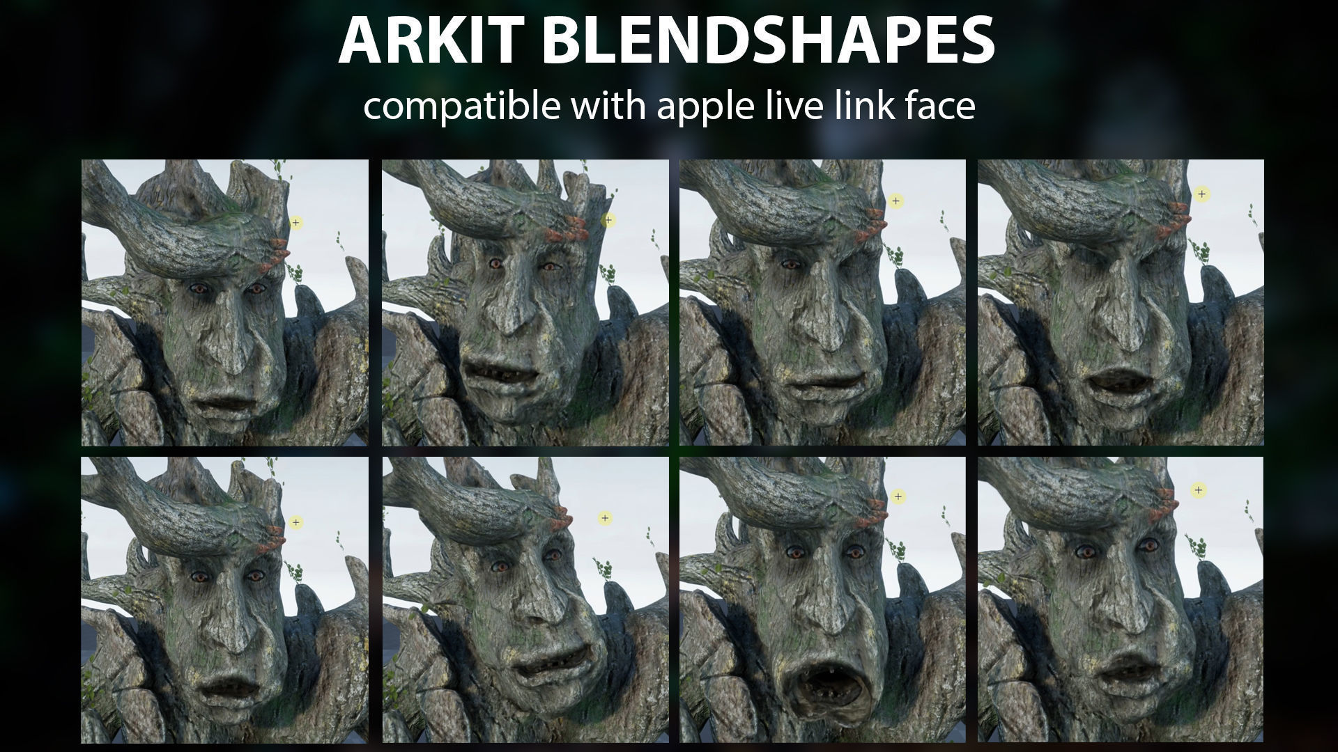 Tree ent oak low-poly game engine ready 3D model Low-poly 3D model_16