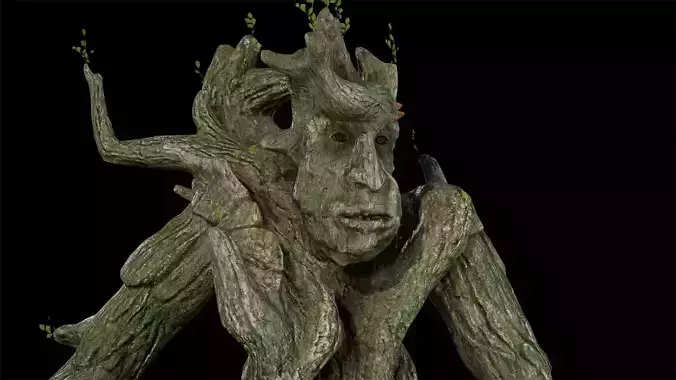 Tree ent oak low-poly game engine ready 3D model Low-poly 3D model