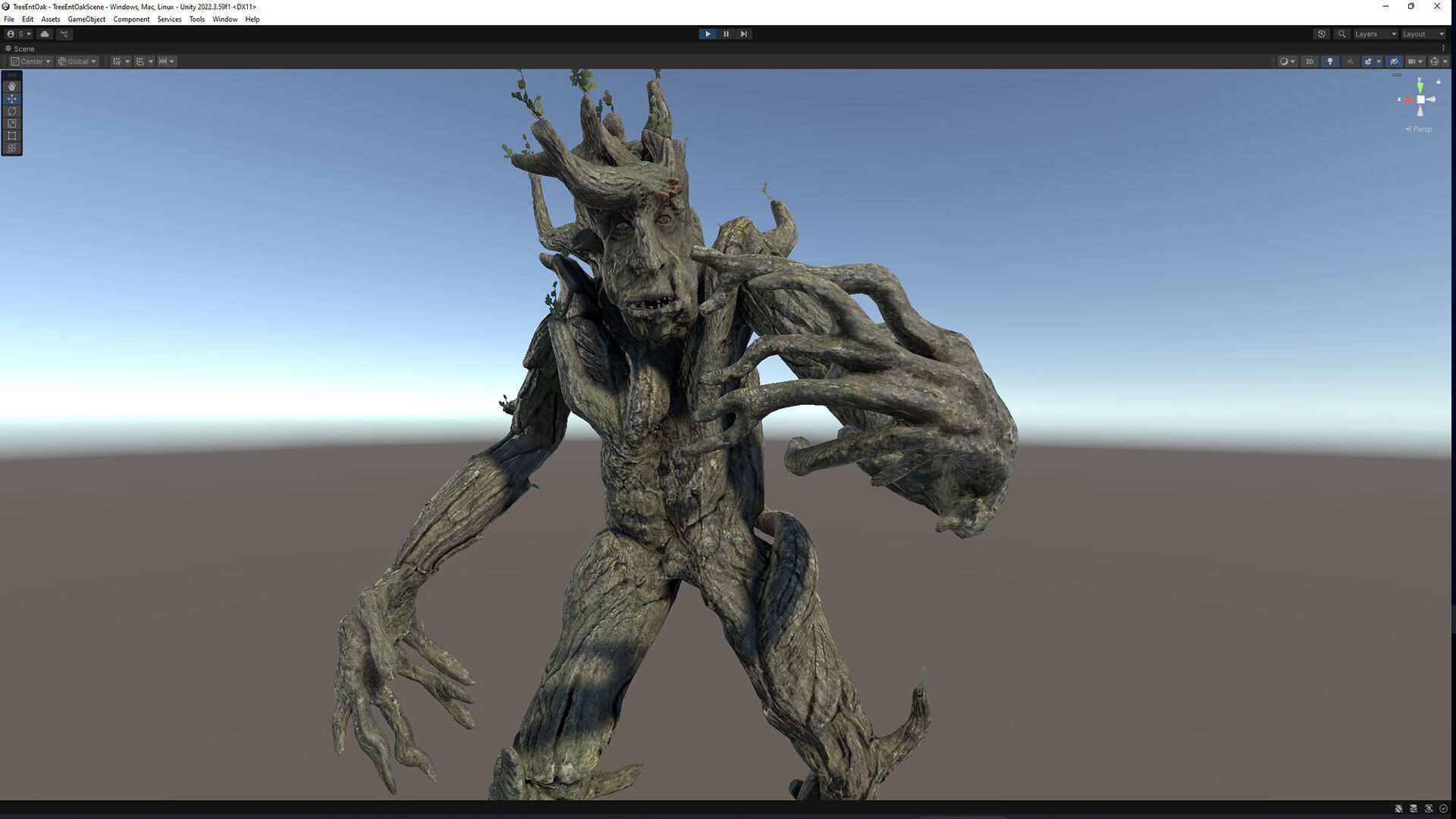Tree ent oak low-poly game engine ready 3D model Low-poly 3D model_17