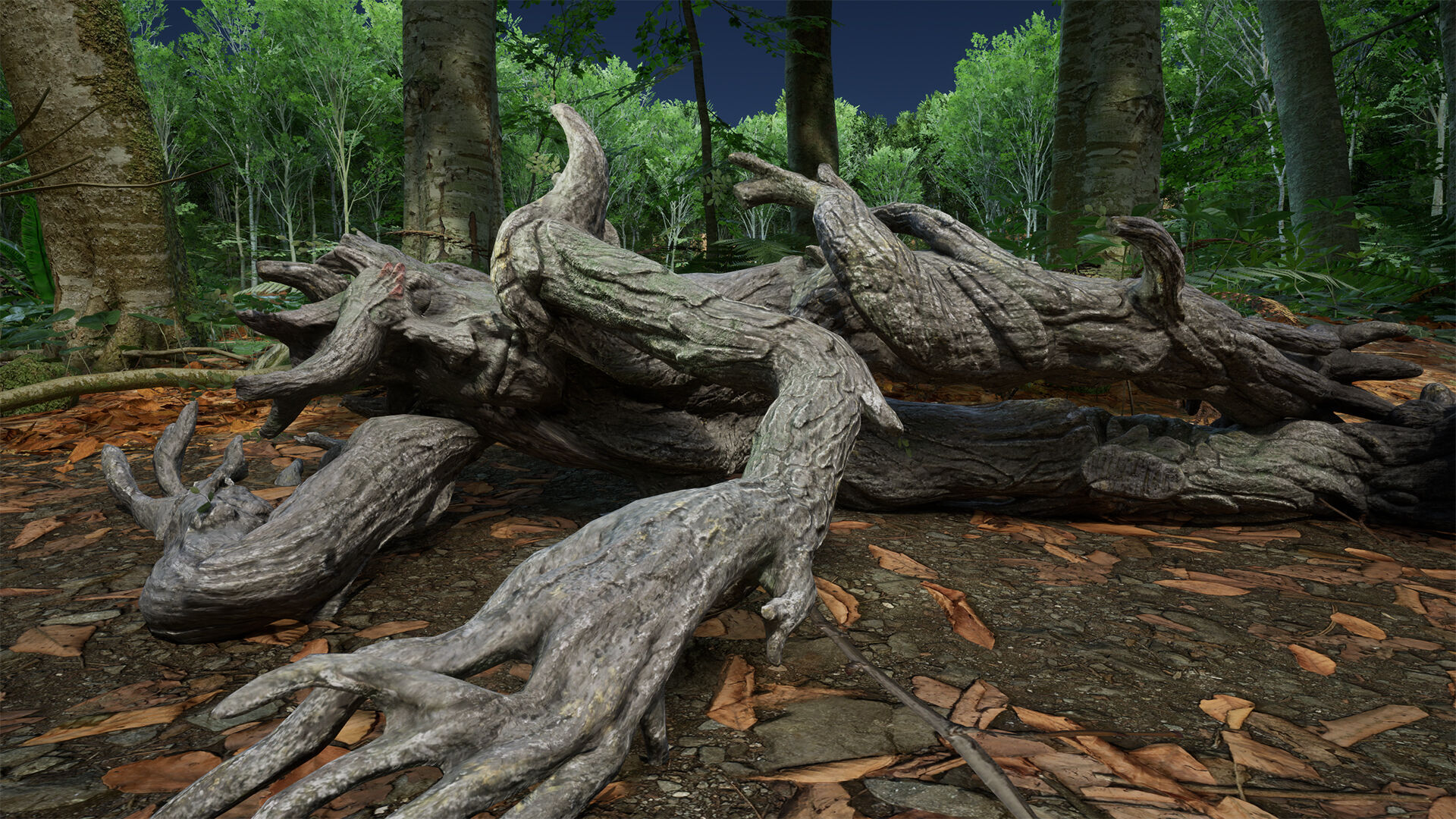 Tree ent oak low-poly game engine ready 3D model Low-poly 3D model_8