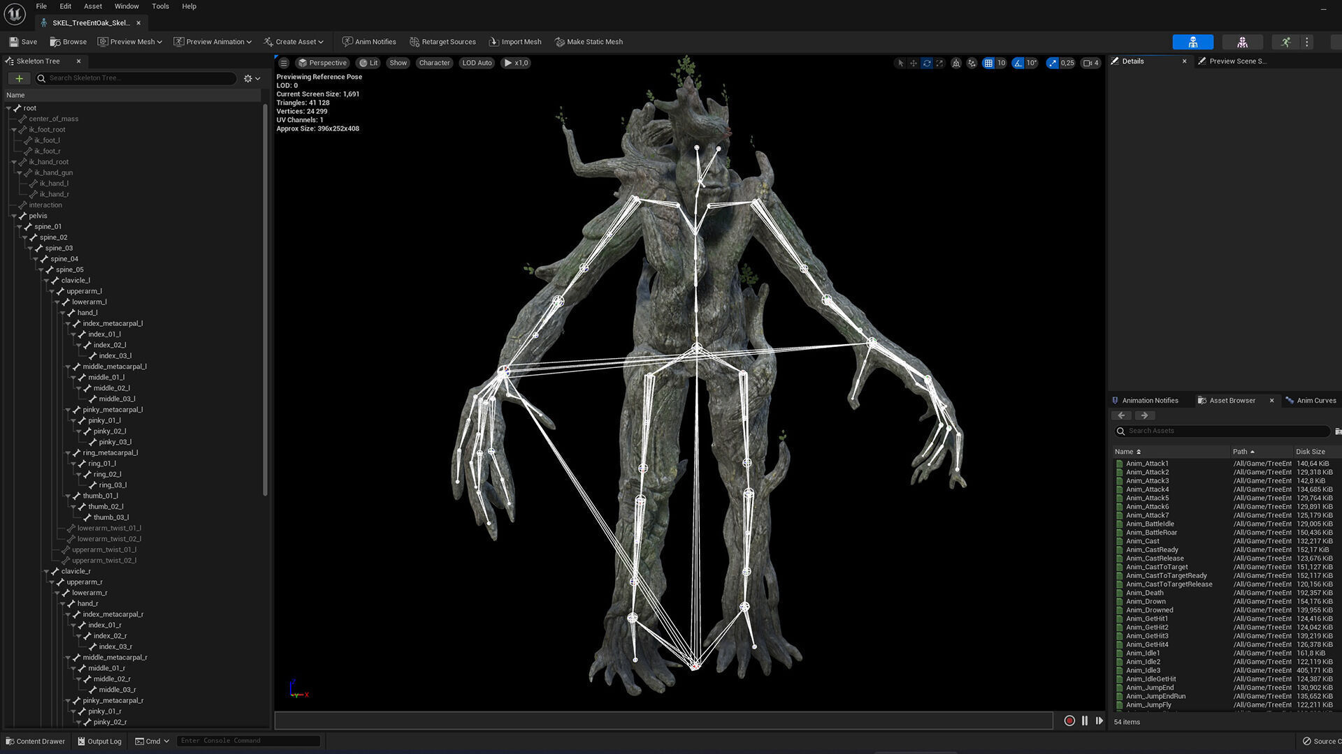 Tree ent oak low-poly game engine ready 3D model Low-poly 3D model_13