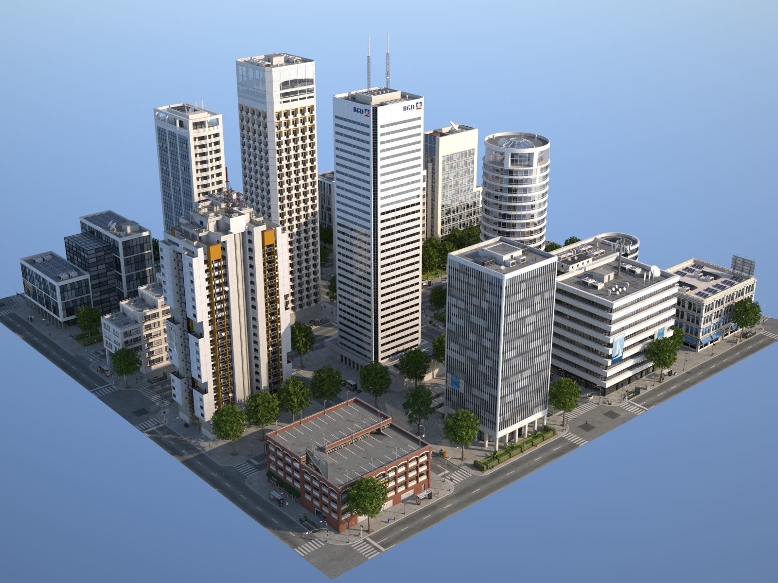 White City Low-poly 3D model_33
