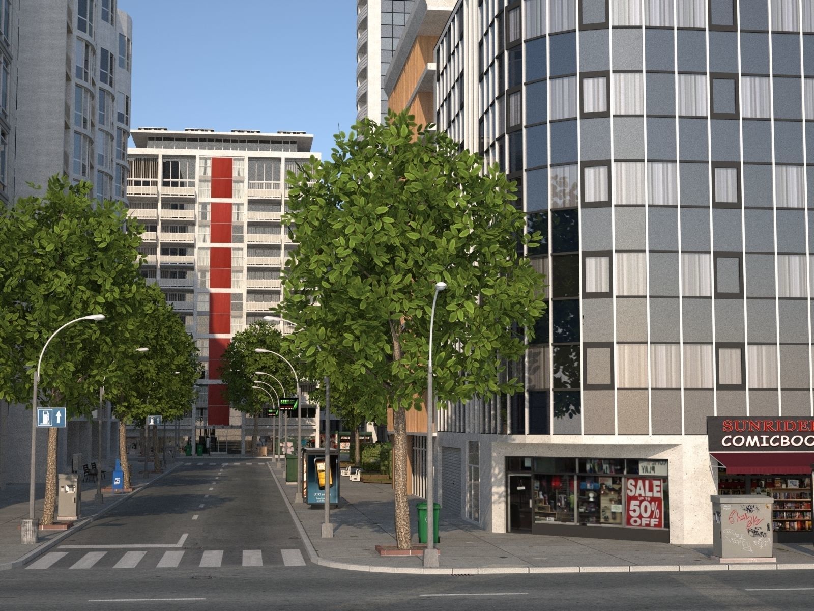 White City Low-poly 3D model_17