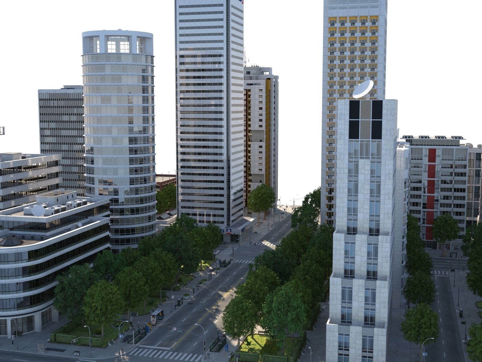 White City Low-poly 3D model_38