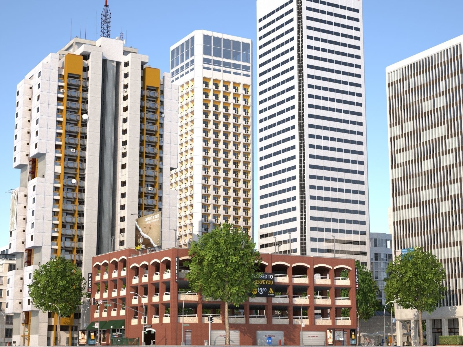 White City Low-poly 3D model_36