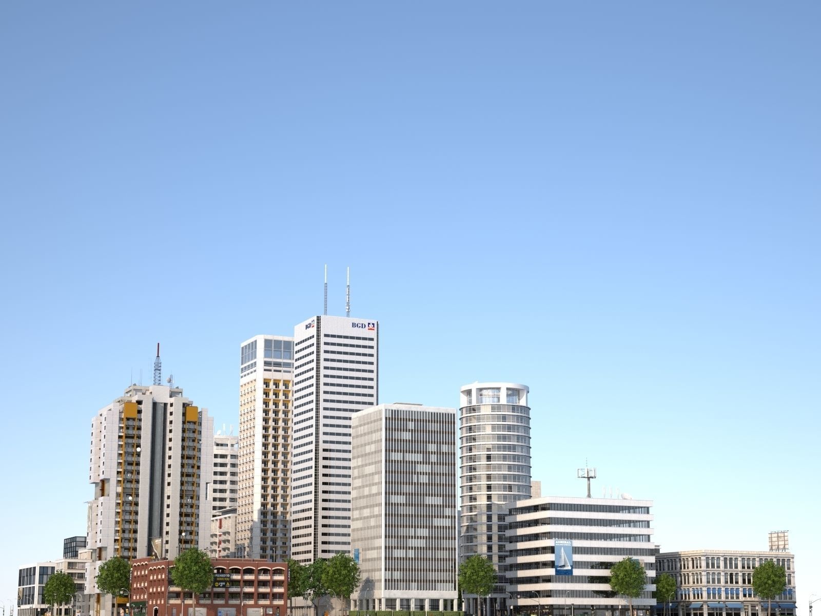 White City Low-poly 3D model_35