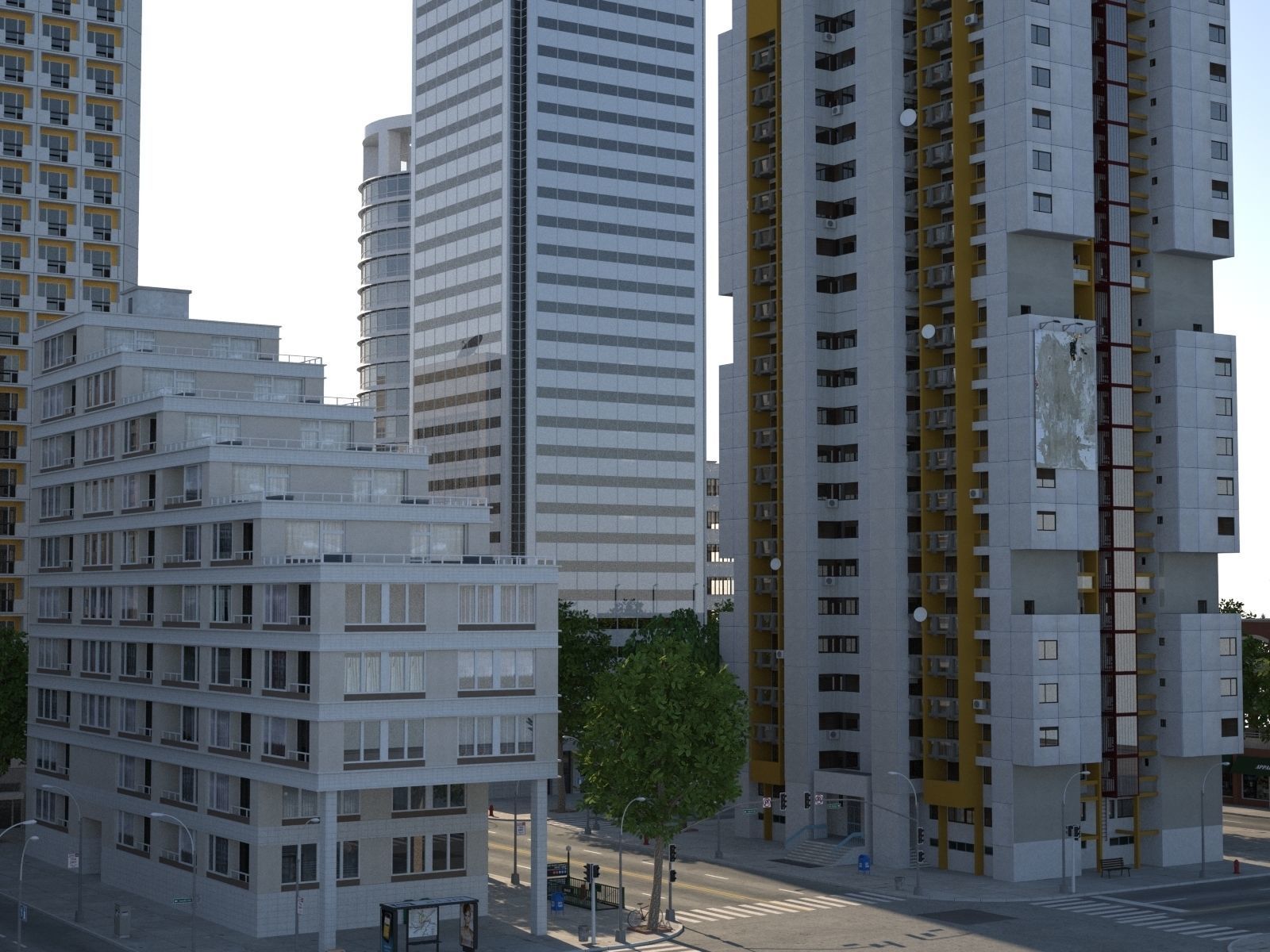 White City Low-poly 3D model_22
